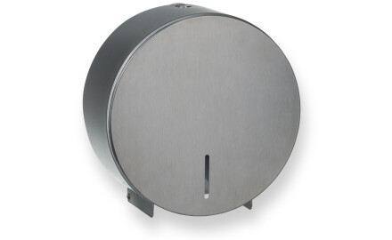Portarrollos redondo para papel higiénico en rollo de Ø máximo 19 cm, serie R1 / acero inoxidable cepillado