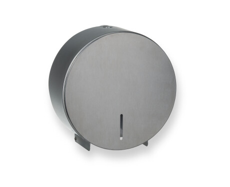 Portarrollos redondo para papel higiénico en rollo de Ø máximo 19 cm, serie R1 / acero inoxidable cepillado