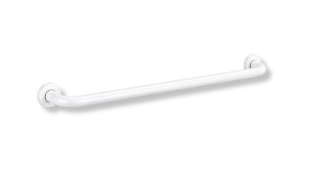 Barandilla de apoyo para personas con discapacidad, Ø32, recta, STANDARD - 80 cm / acero inoxidable blanco mate