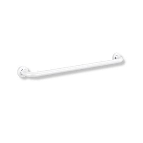 Barandilla de apoyo para personas con discapacidad, Ø32, recta, STANDARD - 80 cm / acero inoxidable blanco mate #1