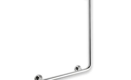 Barra de apoyo para personas con discapacidad, Ø32 STANDARD, tipo L, 55 x 77 (izquierda) / acero inoxidable pulido