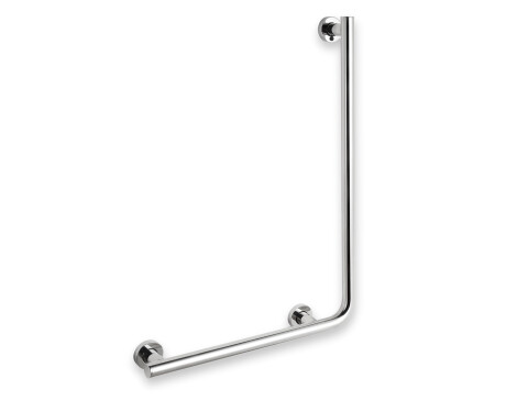 Barra de apoyo para personas con discapacidad, Ø32 STANDARD, tipo L, 55 x 77 (izquierda) / acero inoxidable pulido