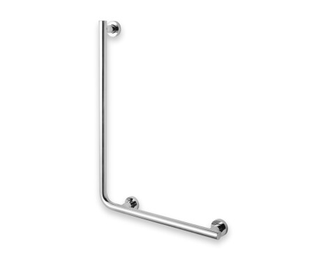 Barra de apoyo para personas con discapacidad, Ø32 STANDARD, tipo L, 55 x 77, derecha / acero inoxidable pulido