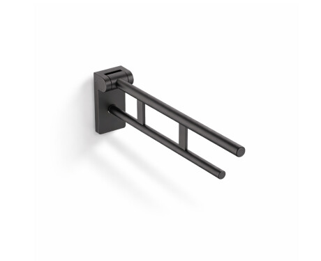 Barra de apoyo para personas con discapacidad, Ø32, abatible, PREMIUM - 60 cm / acero inoxidable, negro mate