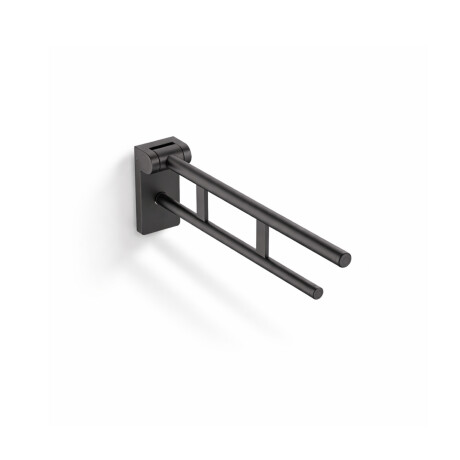 Barra de apoyo para personas con discapacidad, Ø32, abatible, PREMIUM - 60 cm / acero inoxidable, negro mate #1