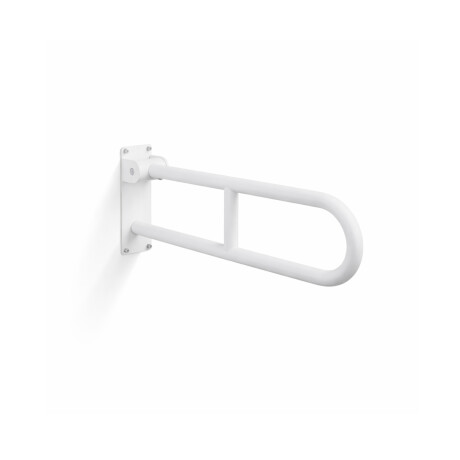 Barra de apoyo para personas con discapacidad, Ø32, curvada y abatible, modelo STANDARD - 60 cm / acero inoxidable, blanco mate #1