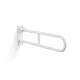 Barra de apoyo para personas con discapacidad, Ø32, curvada y abatible, modelo STANDARD - 70 cm / acero inoxidable, blanco mate #1