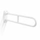 Barra de apoyo para personas con discapacidad, Ø32, curvada y abatible, modelo STANDARD - 80 cm / acero inoxidable, blanco mate #1