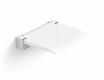 Asiento de ducha plegable / blanco mate, cromado