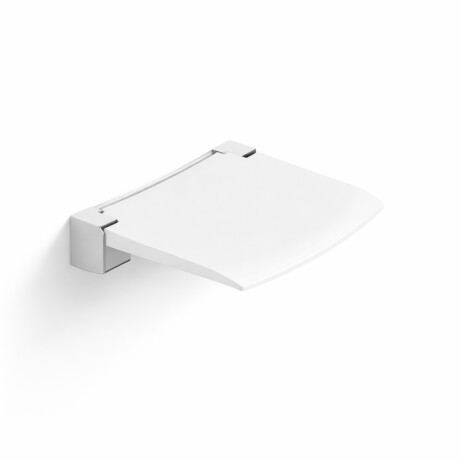 Asiento de ducha plegable / blanco mate, cromado #1