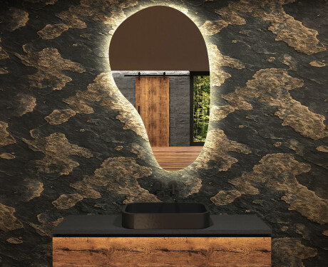 Espejo de baño LED de forma irregular S221