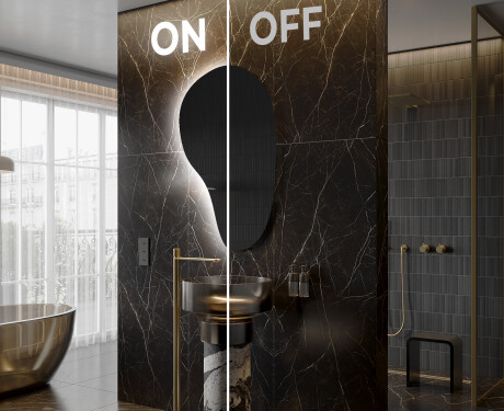 Espejo de baño LED de forma irregular S221 #3