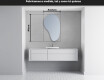 Espejo de baño LED de forma irregular S221 #4