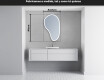 Espejo de baño LED de forma irregular S222 #5