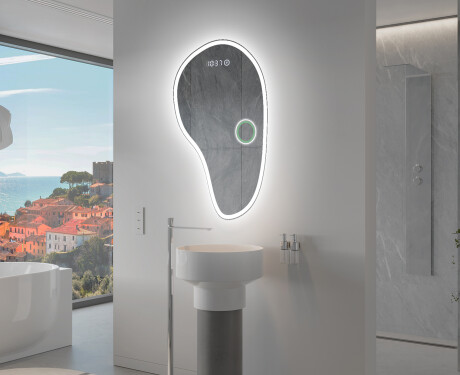 Espejo de baño LED de forma irregular S222 #7