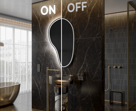 Espejo de baño LED de forma irregular S223 #3