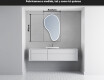 Espejo de baño LED de forma irregular S223 #4