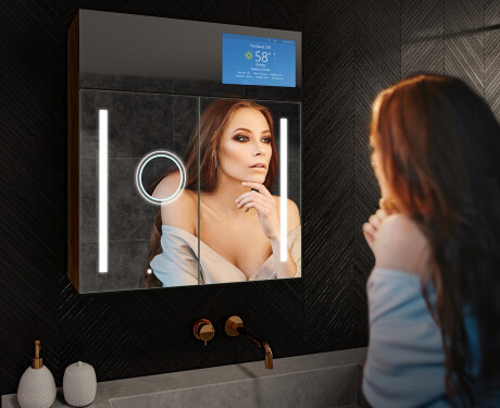 Armario con espejo con luz LED - L02 Sarah 66,5 x 72cm #10