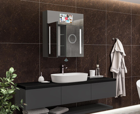 Armario con espejo con luz LED - L02 Sarah 66,5 x 72cm #12