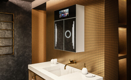 Armario con espejo con luz LED - L27 Sarah 66,5 x 72cm