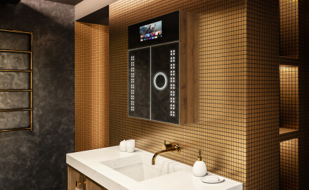 Armario con espejo con luz LED - L55 Sarah 66,5 x 72cm