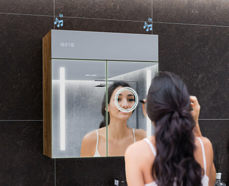 Artforma - Armario con espejo con luz LED - L02 Emily 100 x 72cm