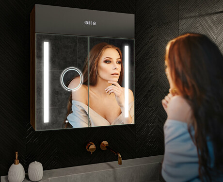 Armario con espejo con luz LED - L02 Emily 66,5 x 72cm #9