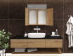Armario de baño con espejo LED L02 Emily 66,5 x 72 cm en color Roble Oslo #8