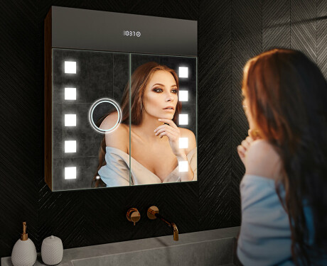 Armario con espejo con luz LED - L03 Emily 66,5 x 72cm #9