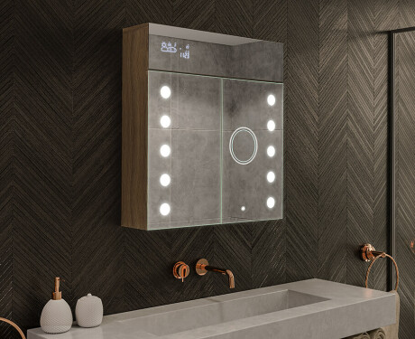 Armario con espejo con luz LED - L06 Emily 66,5 x 72cm