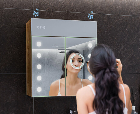 Armario con espejo con luz LED - L06 Emily 66,5 x 72cm #7