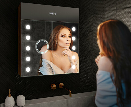 Armario con espejo con luz LED - L06 Emily 66,5 x 72cm #9