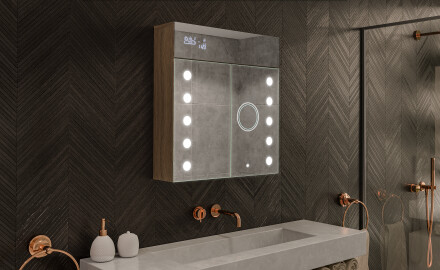 Armario con espejo con luz LED - L06 Emily 66,5 x 72cm