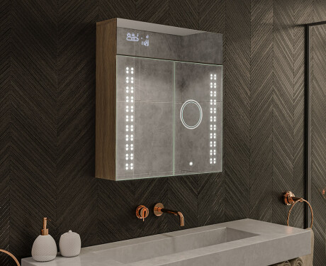 Armario con espejo con luz LED - L55 Emily 66,5 x 72cm