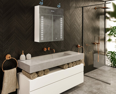 Armario con espejo con luz LED - L55 Emily 66,5 x 72cm #10