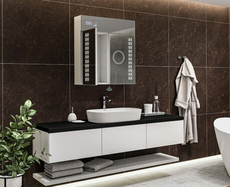 Armario con espejo con luz LED - L55 Emily 66,5 x 72cm #11