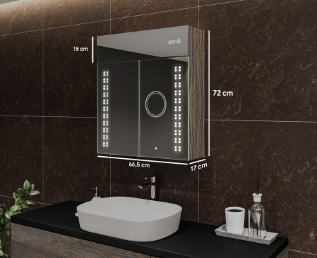 Armario con espejo con luz LED - L55 Emily 66,5 x 72cm #2