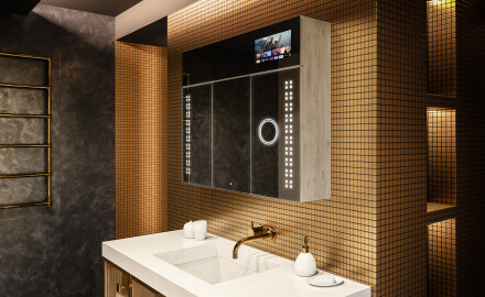 Armario con espejo con luz LED - L55 Sarah 100 x 72cm