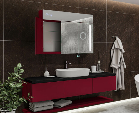 Armario con espejo con luz LED - L02 Emily 100 x 72cm #11
