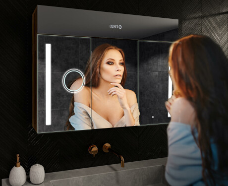Armario con espejo con luz LED - L02 Emily 100 x 72cm #9