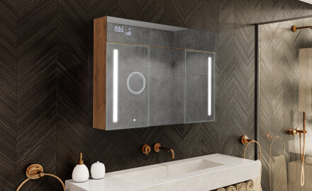 Armario con espejo con luz LED - L02 Emily 100 x 72cm