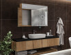 Armario de baño suspendido con espejo LED L02 Emily 100 x 72 cm en color Roble Antiguo #11