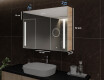 Armario de baño suspendido con espejo LED L02 Emily 100 x 72 cm en color San Marino #10
