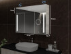 Armario de baño suspendido con espejo LED L02 Emily 100 x 72 cm en color Roble Oslo #10