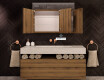 Armario de baño suspendido con espejo LED L02 Emily 100 x 72 cm en color Roble Oslo #8