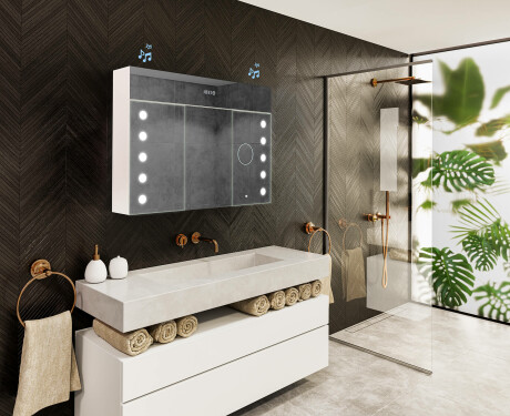 Armario con espejo con luz LED - L06 Emily 100 x 72cm #10