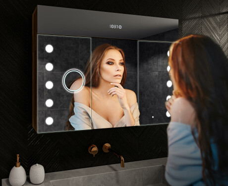 Armario con espejo con luz LED - L06 Emily 100 x 72cm #9