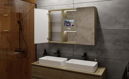 Armario de baño LED Lisa 100 x 70cm