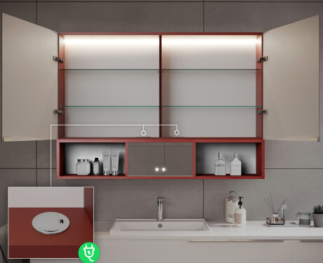 Armario de baño LED Emma - de 2 puertas 100 x 72cm #10