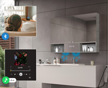 Armario de baño LED Emma - de 2 puertas 100 x 72cm #11